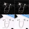 Broches, broches Shining Star Personnalité Tendance Tournesol Diamant Broche Femelle Minimaliste Chaîne Pendentif Ensemble Drop Livraison Bijoux Dhkd9