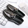 Men Shoes Loafers High-quality Print PU Leather Slip on New Fashion Design Metal Decoration Comfortable Classic Hot Sales DH845