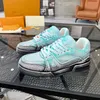 Дизайнерская повседневная обувь Роскошные кроссовки Rivoli Sneaker Low Intage Virgils Черный Серый Коричневый Белый Зеленый Французская мужская женская обувь из телячьей кожи 1.23 08