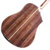 Guitare acoustique de type D en ormeau véritable de 41 pouces, guitare personnalisée OEM avec touche en ébène à dessus solide en sapin