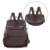 School Bags Anti Theft Backpack Purse For Women PU Leather Shoulder Bag Travel Daypack