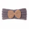 Hair Accessories Toddler Infant Baby Boys Girls Knitted Stretch Color Block Bowknot Hairband Headwear Headband