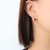 Prix de gros boucles d'oreilles rondes en acier inoxydable, boucle d'oreille plaquée or 18 carats