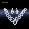 Necklaces StoneFans Women Luxury Wedding Prom Bridal Crystal Rhinestone Necklace Earring Jewelry Set Hot New Trendy Rhinestone Jewellery