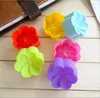 Bakformar 10 st 5 cm diy handgjorda silikonblomma form kakor muffin choklad cupcake foder pudding mögel