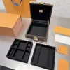 Caja de bolsos de diseñador, caja de reloj de cuero para mujer, organizador de lujo para hombre, caja de almacenamiento de joyería, bandeja de anillos de moda para mujer de 3 tamaños, estuche de cosméticos