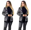 Kvinnors tröjor Fashion Long Sleeve Cardigan Knitwear Sticked Women Brand Designer Sweaters S-2XL