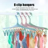 Hangers Plastic Kleerhanger Jas Wasgoed Opbergen Drogen Met 8 Clips