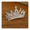 Accesorios para el cabello Niños Crystal Tiara Crowns Hermoso tocado Clip para niñas Boda nupcial Cumpleaños Cosplay