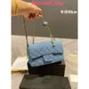 Chaîne de sac messager en Denim Golden Ball pour femmes, 20CM, 2024