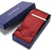 Coffret cadeau emballage hommes marque de luxe cravate poche carré mariage hommes cravates en soie cravate ensemble boutons de manchette pinces à cravate 240119