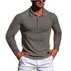 Chemise à manches longues pour hommes, sport, Fitness, haute élasticité, mode confortable, hauts Slim, 240125