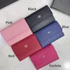 Portefeuilles de créateurs pour femmes, cinq couleurs, motif de paume, portefeuille à rabat en cuir véritable, porte-cartes portables