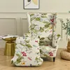 Floral Printed Wing Chair Cover Stretch Spandex Armchair Covers Nordic Removable Relax Sofa Slipcovers With Seat Cushion Covers 240119