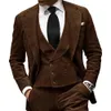 Мужской костюм из 3 предметов, жилет, зимние брюки, мужской пиджак, комплекты курток, твидовые смокинги для жениха на свадьбу, пиджак, брюки, жилет 240125