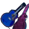 43 pouces bois massif J200 moule bleu ciel peinture brillante + boîte dure guitare acoustique acoustique