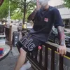 Rhude shorts trendy hoge kwaliteit paar strandbroeken Kleurrijke caprishorts voor heren high street letter bedrukt trekkoord 3m reflecterende hiphop vrije tijd elastische taille