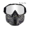 Skidglasögon Skidåkning Mask Winter Snowmobile Skiing Goggles Windsectoised Skiing Glass Motocross Solglasögon med munfilter Skidglasögon 1084