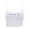 Yoga Outfit L-83A Cor Sólida Mulheres Yoga Sutiã Slim Fit Esportes Fitness Colete Y Roupa Interior Com Almofadas De Peito Removíveis Soft Brassiere Suor W Dhvdh