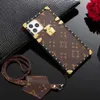 Mooie iPhone-telefoonhoesjes 15 14 Pro Max Designer lederen crossbody portemonnee Hallo kwaliteit 18 17 16 15pro 14pro 13pro 12pro 13 12 11 X Xs Plus hoesje met logodoos Meisjes Vrouw