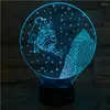 Night Lights Zodiac 3D Illusion Lamp Christmas Gift Light Kids Children Bedroom Decoration Indoor Lighting Gadgets Creative LED