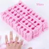 Biutee 50pcs Nail Art Toe Separator Foots Sponge Fingers Separators Soft Gel UV Polish Nail Salon Supplies Pedicure ManicureTool 240119