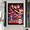 그림 악마 슬레이어 포스터 및 인쇄 벽 예술 Zenitsu Kyojuro Kids Room 홈 장식 스티커 스티커 드롭 배달 Garde DHLCP