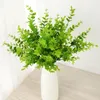 Fleurs décoratives 1pc Eucalyptus en plastique PVC plantes artificielles herbe verte fleur plante mariage décoration de la maison fournitures de Table