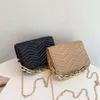 Gu Nieuwe Mode Luxe Vrouwen Handtassen Ruit Keten Handtas voor Vrouwen Effen Kleur Pu Borduren Dames Crossbody Tassen