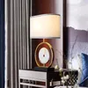 Table Lamps Post-modern Living Room Lamp Study Office Metal Fabric Marble Desk Chinese Decoration Model Designer Light