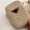 Mode Designer Marke Brief Stroh Woven Tasche Tote Papier Woven Frauen Schulter Tasche Sommer Strand Handtasche Tasche G220622226u