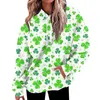 Women's Hoodies Sweater Delicate Casual Women Sweatshirts Long Sleeves St. Patrick'S Day Printed Pullover Tops