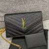 Y S-vormige designertas Schoudertassen Luxe handtassen Dames portemonnee met kaarthouder Modieus Effen draagtassen Klassiekers Diagonaal Stijlvol Envelop Kalfsleer Zwart