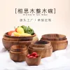 Planters Food Containers Acacia Woodensoup Bowl Fruit Wooden Household Kitchen Bowl Cutlery Basin Fruit Bowl Salad Bowl Storage Woodbowl