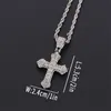 Zirconia Cross Hip Hop Men halsband Rostfritt stål Twisted Chain Iced Out Crystal Pendant Halsband för kvinnor Retro smycken