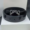 Belts Designer Designer Belt for Men Women Luxury Women Black Business Womens Classic Big Gold Buckle Hide Width 3,8 cm G06X