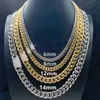 Bijoux fantaisie en acier inoxydable 316l, avec Cz ou Vvs Moissanite, chaîne cubaine, bijoux Hip Hop, lien cubain Miami