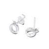 Boucles d'oreilles en argent Sterling 100% 925, couronne polie, boucles d'oreilles à clous, livraison gratuite