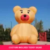 wholesale 6mH 20ft Giant Inflatable Bear cartoon Decoration Outdoor cute white Brown bears with Air Blower for Display Advertising