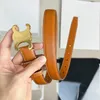 Designer Belt Fashion Smooth Buckle Belt Retro Design Thin midjebälten för kvinnors bredd 2,5 cm äkta Cowhide 4 Färg Valfri hög kvalitet