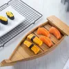 Besteck-Sets 37 x 15 x 3 x 7 cm, japanische Küche, Sushi-Boote, Werkzeuge, Holz, handgefertigt, einfaches Schiff, Sashimi, verschiedene kalte Gerichte, Geschirr, Bar223n