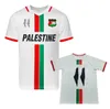 23 24 Palestino Mens Soccer Jerseys Palestine National Team 22 23 Jimenez Benitez Cortes Carrasco Davila Farias Accueil Rouge Blanc Noir Maillot de football à manches courtes