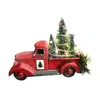 Juldekorationer Red Farm Truck Centerpiece Decor Vintage Pickup With Trees Holiday Party