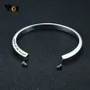 Bangles vnox gratis aangepaste crematie urn armband voor as holle roestvrijstalen heren manchet armbanden vervagen nooit vrouwelijke bangle sieraden