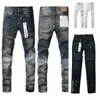 Herren lila Designer Jeans Loch Skinny Motorcycle Chic Ripped Patchwork Fashion High Street New Hip Hop Wash gemacht Oldj4pnbgth