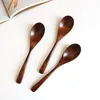 Spoons Wooden Spoon Soup And Fork Tableware Natural Ellipse Ladle Teaspoon Eco Friendly Products For Cooking