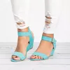 Sandali 2024 Scarpe estive con fibbia alla moda da donna di alta qualità Scarpe aperte con zeppa Casual Zapatos taglie forti