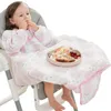 Bebê de manga comprida babador criança cadeira de jantar infantil 636m auto alimentação alimentos highchair mesa capa máquina lavável presentes 240125