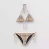 Bustiers korsetleri seksi bikini plajı mayo iki parça set tasarımcı mayolar kadın moda ekose grafik yular bikini oyri