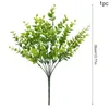 Fleurs décoratives 1pc Eucalyptus en plastique PVC plantes artificielles herbe verte fleur plante mariage décoration de la maison fournitures de Table